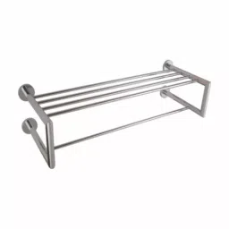 PLUMBER Wall Mounted Chrome Finish 600 mm (24 inch) Plain Towel Rack, EG-7524-image-38
