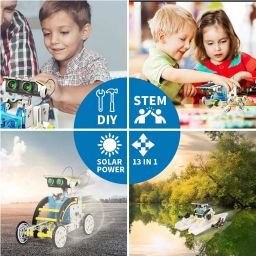 14 in 1 Transforming Robot Kit Solar Robot kit Creative Robot Building Toys Solar Robot Science Education Assembly Kit STEM Toys for Boys and Girls Ages 6-12 - RS163714 in 1 Transforming Robot Kit Solar Robot kit Creative Robot Building Toys Solar Robot Science Education Assembly Kit STEM Toys for Boys and Girls Ages 6-12 - RS1637 image 3