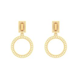 P.C. Chandra Jewellers 22k Gold Two Geometrical Shape Dangler Earrings-20