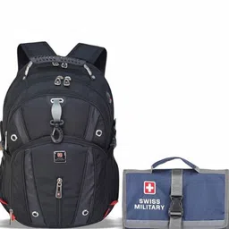 SWISS MILITARY Unisex Backpacks With Elastic Holders-14