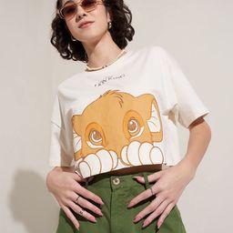 Honey by Pantaloons Print Cotton Boxy Top-image-87
