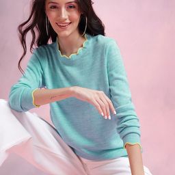 DressBerry Round Neck Acrylic Pullover-image-76