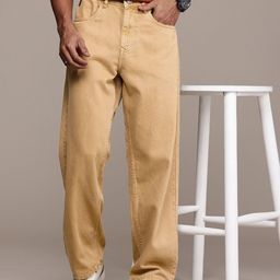 WROGN Men Loose Fit Pure Cotton Jeans-picture-19
