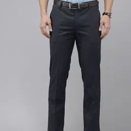 Arrow Men Checked Hudson Tailored Fit Formal Trousers-image-91