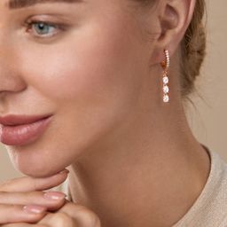 MINUTIAE Rose Gold Circular Drop Earrings-33
