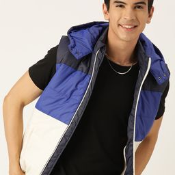Mast & Harbour Men Colourblocked Hooded Padded Jacket-picture-32