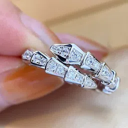 Designs & You Silver-Plated AD Studded Finger Ring-image-78
