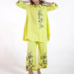 THE HOUSE OF HEMP Embroidered Shirt With Palazzo-image-20