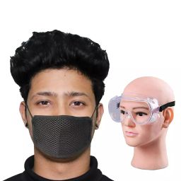 ORILEY GC-001986 Black Plastic Goggle with Washable Face Mask (Pack of 5)-18