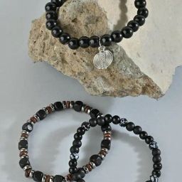 The Bro Code Multicolor Beaded Multi Layered Bracelets-12