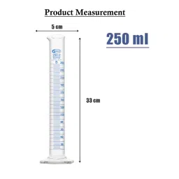 Glassco GC-138.522.05A Measuring Cylinder with Hexagonal Base Class B 250 ml (Pack of 2 Pcs) image 4
