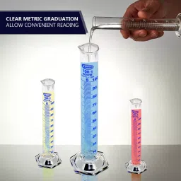 Glassco GC-138.522.04A1PC Measuring Cylinder with Hexagonal Base Class B 100 ml image 2