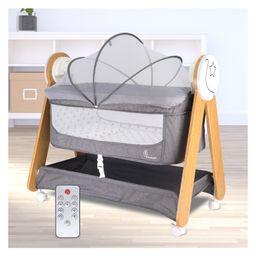 R for Rabbit Lullabies Woodsy Electric Cradle with Automatic Swing  - Grey-68