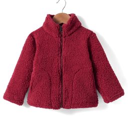 Kanvin Fleece Woven Full Sleeves Solid Colour Sweatjacket - Dark Red-image-86