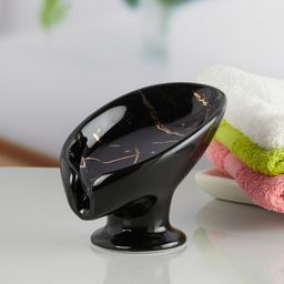 KOOKEE Ceramic Soap Holder Dish, Set of 1 Bathroom Accessories for Home (10314)-image-43