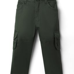 Rikidoos Solid Pocket Detailed Cargo Pant - Green-image-78