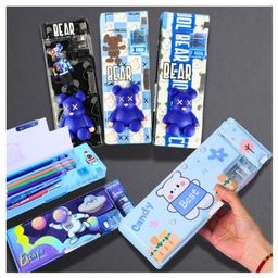 Amitasha Multifunction Pencil Case for Kids Cute Teddy Spacesuit Pen Box Bag Pencil Holder Pen Case with Sharpener for School Students Boys & Girls-image-59