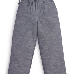 JusCubs Chambray Solid Trousers - Charcoal Grey-image-81