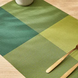 Home Centre Edan 6-Pcs Green Rectangle PVC Table Placemats-10