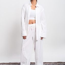 SVKETAIL Women Relaxed Straight Leg High-Rise Cotton Trousers-image-72