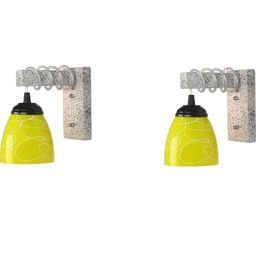 SOMIL Yellow Glass Cylinder Printed Wall Lamps-image-50