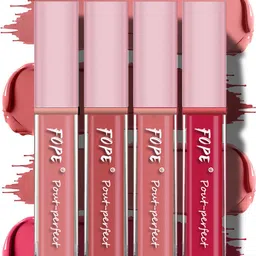 FOPE Pout Perfect Set Of 4 Long Lasting Matte Liquid Lipstick - 4ml Each- 02- 05 - 07 - 08-51