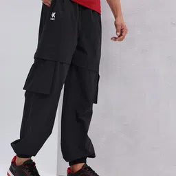 HRX by Hrithik Roshan Men Panelled Mid-Rise Lifestyle Cargo Style Joggers-30