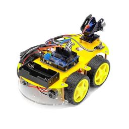 Multi-function 4WD Robot Car Kit Ultrasonic Module UNO R3 Assembly Compatible with Arduino - RS1640Multi-function 4WD Robot Car Kit Ultrasonic Module UNO R3 Assembly Compatible with Arduino - RS1640 image 1