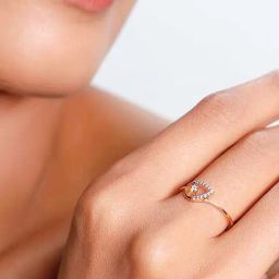 Mia by Tanishq 18k Gold Leafy Radiance Casual Diamond Ring for Women-image-75