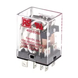 RS PRO Power Relay Plug In Mount 24 V DC Coil 10A Switching Current Model No. 4500352-6