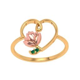 P.C. Chandra Jewellers 14k Gold Heart Designed Casual Ring for Women-image-77