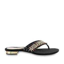 Metro Women's Black Thong Sandals-image-72