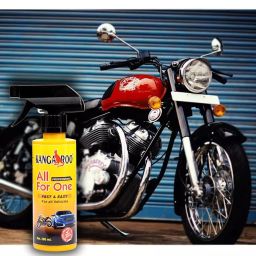 Kangaroo 150 ml Each Chain Lube, Cleaner And Rust Remover with 150 ml All For One Polish And 1 Cleaning Brush image 4