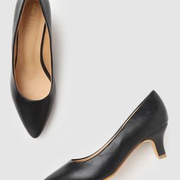 Marc Loire Women Black PU Kitten Pumps-37