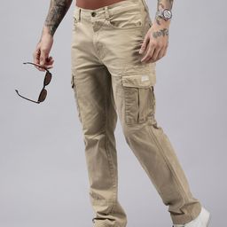 U.S. Polo Assn. Denim Co. Men Harold Slim Straight Fit Cargos Trousers-image-17
