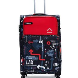 Uppercase JFK Red Printed Soft Large Luggage Trolley - 134 Ltr-image-7
