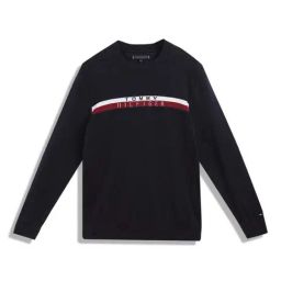 Tommy Hilfiger Kids Navy Striped Full Sleeves Sweatshirt-picture-3