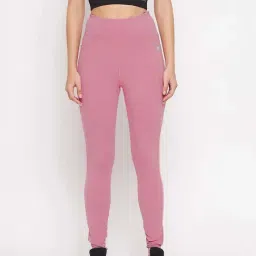 Clovia Pink High Rise Sports Tights-image-26
