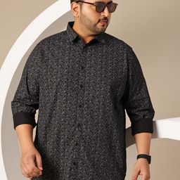 Sztori Plus Size Printed Pure Cotton Casual Shirt-image-72