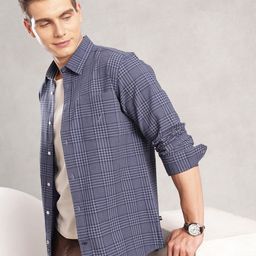 Nautica Windowpane Checked Regular Fit Shirt-image-42