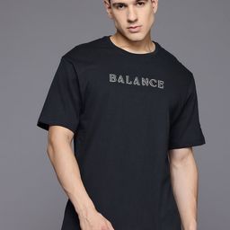 HRX by Hrithik Roshan Pure Cotton Printed Drop-Shoulder Sleeves Yoga T-shirt-image-81