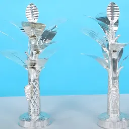 Sigaram Grey 2 Pieces German Silver Banana Tree Pooja Essentials-image-29