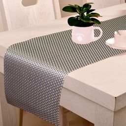 Lushomes Black & Gold-Coloured Geometric Waterproof Heat-Resistant Table Runner-52
