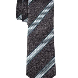 The Tie Hub Men Striped Pure Silk Skinny Tie-image-61