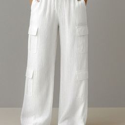 Visit Wear Women High-Rise Relaxed Fit Cargos-image-10