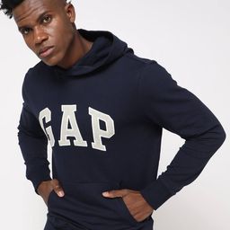 GAP Men Printed Applique Hooded Sweatshirt-image-67