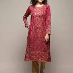 Biba Red Printed Straight Kurta-picture-12