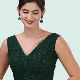 Moda Rapido Embroidered Cotton Saree Blouse-picture-39