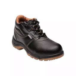 Unistar Steel Toe Safety Shoes PVC Sole High Ankle Leather Black Size UK 10, Captain-image-63