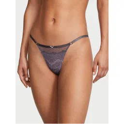 victoria's secret intimates Victoria's Secret Dream Angels Lace and Mesh V-String Panty - Grey-picture-11